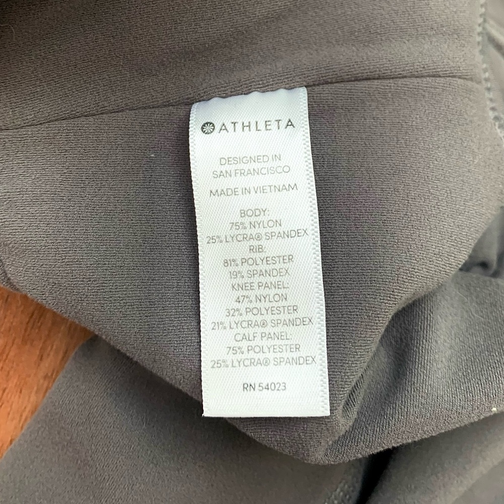 Athleta Salutation Modblock Leggings Gray And Pink - image 4